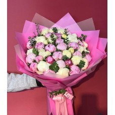 PEMBE BEYAZ ŞAKAYIK ÇİÇEK 20 ADET Mutluluk