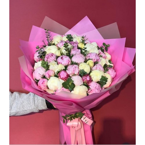 PEMBE BEYAZ ŞAKAYIK ÇİÇEK 20 ADET Mutluluk