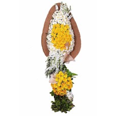 sarı beyaz çift göbekli dügün çelengi ataşehir